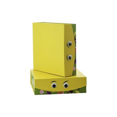 China Custom Customized Printing Folding Box With Googly Eyed Pattern Cute Fancy Flap Packaging Box For Easter Basket Flip Box With Magnetic for sale