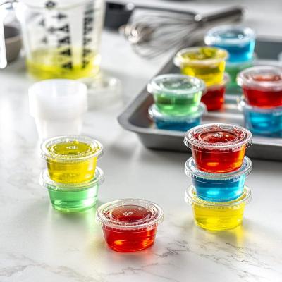 China PP Plastic Cup 2oz Plastic Party Disposable Fullyork Jello Cups Shot Cups For Sauce, Salad Dressings for sale