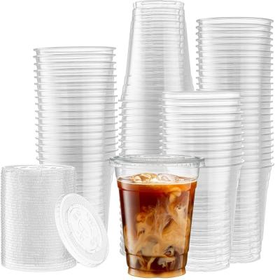 China Fullyork 9oz Crystal Clear Plastic PET Beer Clear Mugs Party Cups For Wine, Juice, Iced Coffee And Cold Drinks for sale