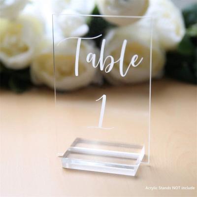 China Acrylic Acrylic Table Escort Card Holder Wedding Table Slot Holder Number Card Holder In Office for sale