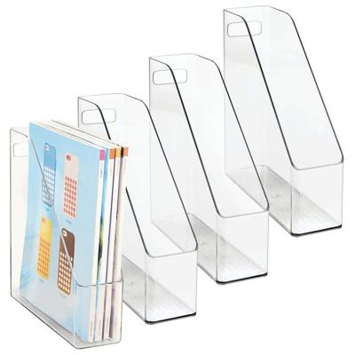 China Clear Wall Mount Folder Acrylic Organizer Holder Clear Magazine File Holder In Pocket for sale