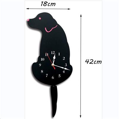 China Children Antique Bedroom Clock Cartoon Style Leaf Material Acrylic Neon Modern Clock In Home for sale