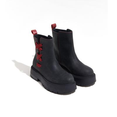 China Anti Slippery Women's Martin Ankle Boots Stylish Winter Suede Rise Shoes Round Round Toe Women Boots for sale