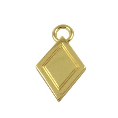 China Eco-friendly Rhombic shape customized metal hanging tag customized metal label for sale