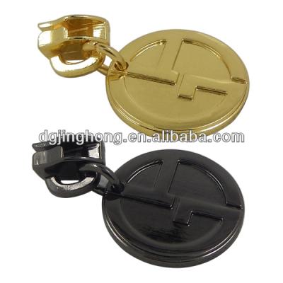 China Metal Round Zipper Puller In Gold Or Gunmetal Color for sale