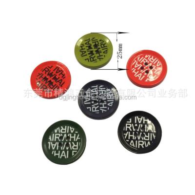 China Round Shape 4 Holes Metal Viable Metal Button Logo Sewing Button for sale