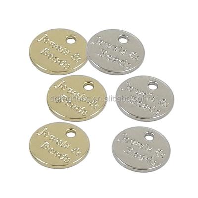 China Customized Customized Round Metal Jewelry Tags Manufacturer for sale