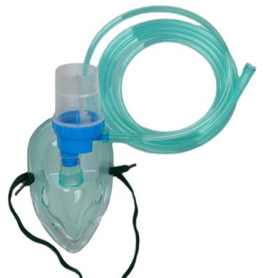 China Medical Grade PVC Disposable Adult Nebulizer Mask With Tube And Nebulizer Cup, Medical Nebulizer Mask Kit 6cc Cup for sale