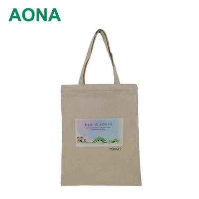 China Logo Printed Organic Calico Shopping Canvas Tote Bag Custom 100% Cotton Shopping for sale