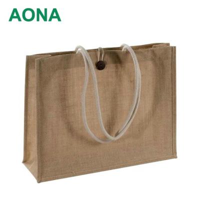 China 2020 Hot Sale Capacity Jute Shopping Bag Large Shopping Bag Advertise Cotton Canvas Packaging Tote Bag For Women for sale