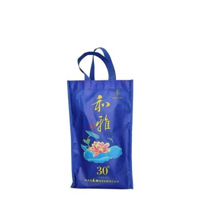 China Non Woven Wine Resistant Custom Carry Tote Bag Wholesale Bottle Packaging Shopping Bag 1 for sale