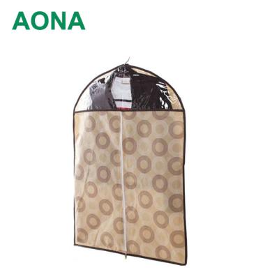 China Wholesale Custom Hanger Woven Reusable Collapsible Folding Non Bulk Logo Closet Suit Cover/Garment Bag for sale