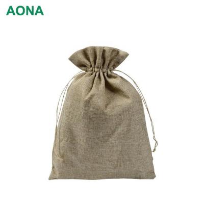 China Cheap Custom Cosmetic Pouch Colorful Jute Drawstring Bag Gifts Shopping Bag for sale