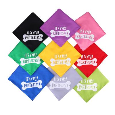 China Viable Wholesale High Quality Dog Bandana Wholesale Cotton Good Price Custom Printed Pet Bandana for sale