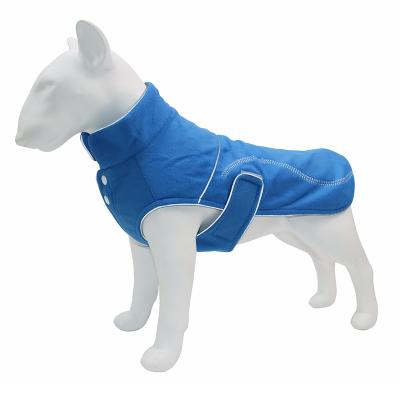 China Durable Warm Reflective Dog Coat Winter Jacket Turtle Neck Dog Clothes With Double D Ring Row Bottom for sale