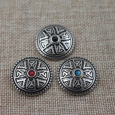 China Wholesale Fashion Turquoise Screw Back Conchos For DIY Metal Accessories Molding Leather Buttons for sale