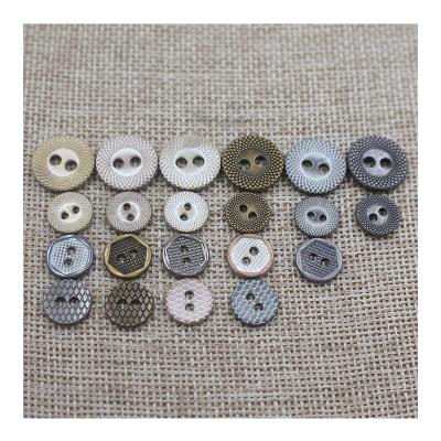 China High Quality Custom Washable Metal Shirt Alloy Two Hole Fashion Factory Sewing Button for sale