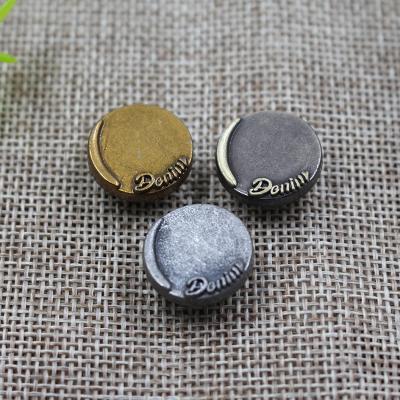 China Viable Wholesale Custom Antique Zinc Alloy Metal Jeans Buttons For Jeans for sale