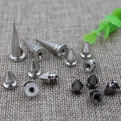 China Wholesale cheap cone crew shape nail price metal back button for handbag for sale