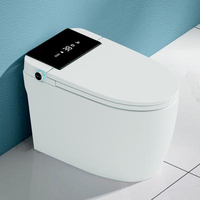 China Best Night Light Electric Auto Operation Toilet Bowl Flush Ceramic Toilet Smart Foot Sensor Smart Bathroom Toilet for sale