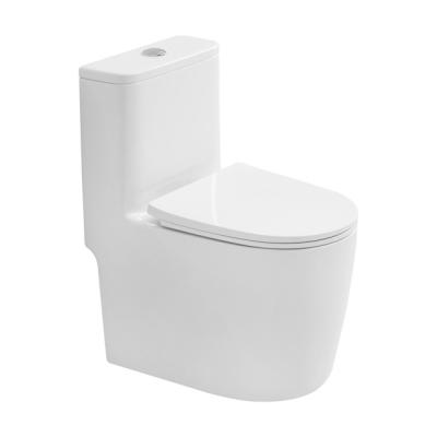 China Sanitary Types WC Toilet Price Double-flow Toiletries Rimless Bathroom Commode Western Floor Standing Toilet à venda