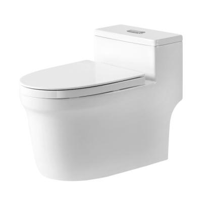 China Modern Single Piece Ceramic Toilet Short Trap Nine Piece Toilet Oval Inodoro Lujo Equipment Bathroom à venda