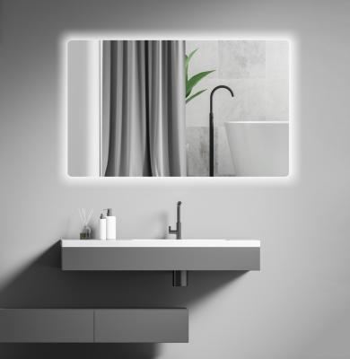 중국 Contemporary Anti Fog Wall Mirror Bathroom Mirror Square Illuminated Electronic Smart Led Frameless Mirrors Manufacturers 판매용