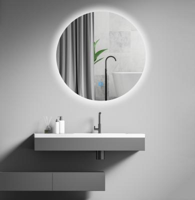 중국 High End Spiegel Round Wall Mirror Lighted Custom Modern Silver Bath Mirrors Led Smart Bathroom Mirror With Led Light 판매용