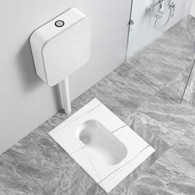 China Without Damper Standard Size Sintered Stone Porcelain Squatting Wc Public Squat Toilet Pan Esquattin Black Luxury Ceramic for sale