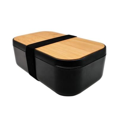 China 0-1L Capacity Customized Logo Bamboo Lid Cutlery BPA Free Microwave Safe Lunchbox for sale