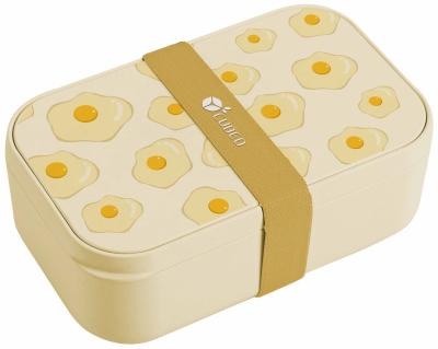 China 1100 Mil Tiffin Bento Lunch Box Molds Made of Food Grade Bamboo Fiber TF105 for sale