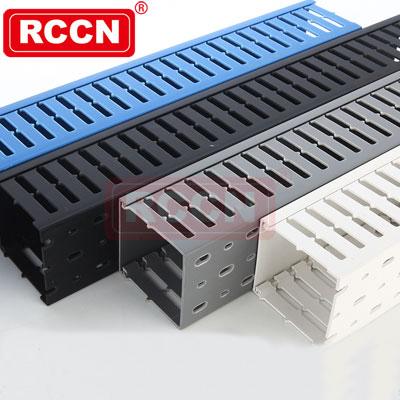 China 50Â ° C (122Â ° F) RCCN High Quality PVC Cable Duct Slotted Trunking Slot Closed Wiring Duct VDRF for sale