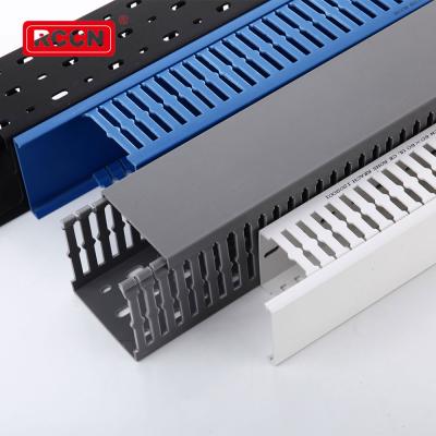 China Automatic Control System CE Certification Good Quality Gray Plastic Pvc Wiring Duct Slotted Cable Tray for sale