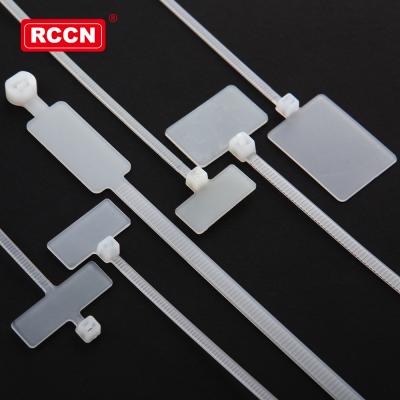 China Marked on cable tie factory supply modern design flag nylon cable tie marker tag for sale