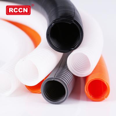 China Easy To Rig Flexible Corrugated Plastic Flame Retardant Nylon Split Pipe for sale