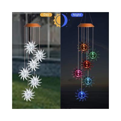 China DIFUL LANDSCAPE Decorative LED Lights Wind Chimes Outdoor Colorful Garden Decoration LED Lighting Wind Rings Decoration Indoor Light for sale