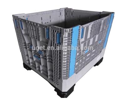 China Large Folding Folding Plastic Pallet Box Trash Bin For Fruit And Vegetable Plastic Pallet Box With Lid for sale