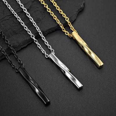 China Vintage INS trendy internet celebrity Mobius spiral necklace with niche design, fashionable and minimalist temperament sweater chain for sale