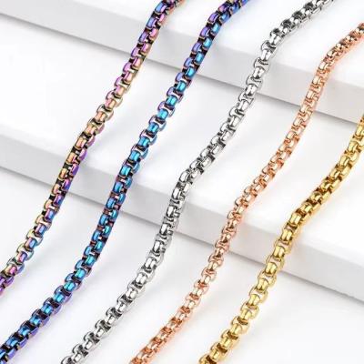 China Vintage Titanium steel jewelry with chain, women's versatile chain wholesale, DIY accessories, European and American men's stainless ste for sale