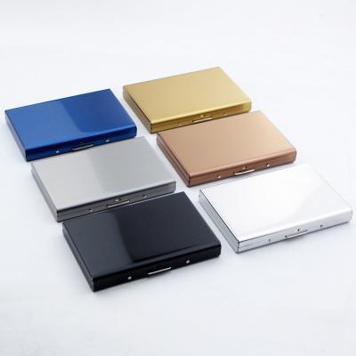 China Fashion Amazon Vending Metal Blocking RFID Credit Card Holder Name Card Case With Multi-colors In Stock for sale