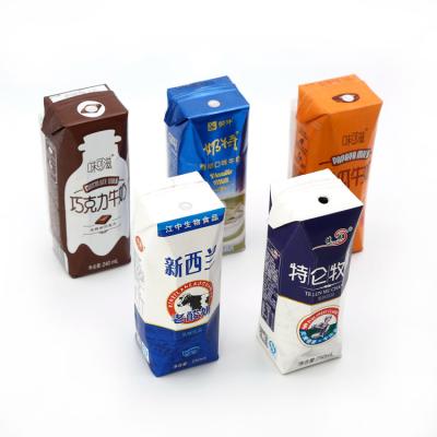 China Waterproof Beverage Packing Box Carton Milk Outer Htst Pasteurization And Aseptic Milk Packaging Box for sale