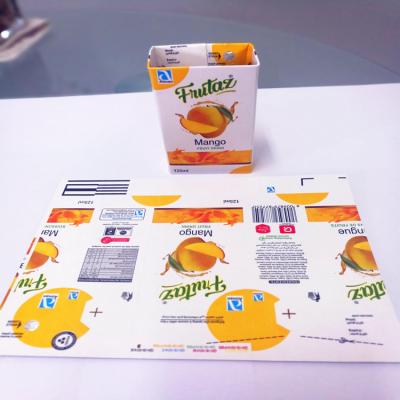 China Waterproof Pasteurization and Beverage Milk Beverage Paper Carton Packaging Materials for Aseptic Liquid Food for sale