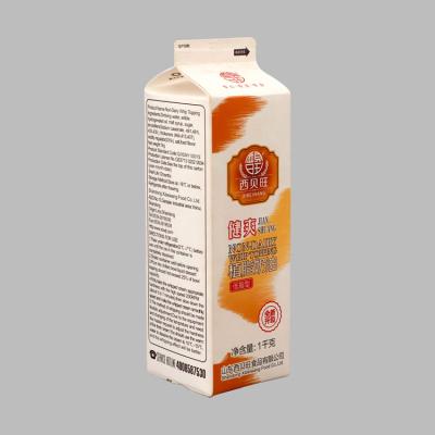 China PE Large Aseptic Modified Juice 200ML /milk Top Carton Box Gable Boxes For Milk for sale