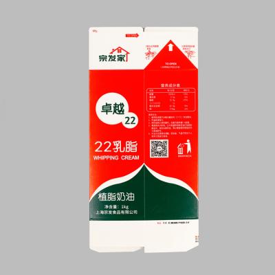 China Aseptic Professional Packaging Box Juice /milk Carton Only Milk Gable Top Box For Milk for sale