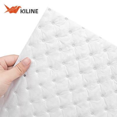 China White Absorbing Heavy Weight Oil Absorbent Mat Pad 200gsm 100% Polypropylene for sale