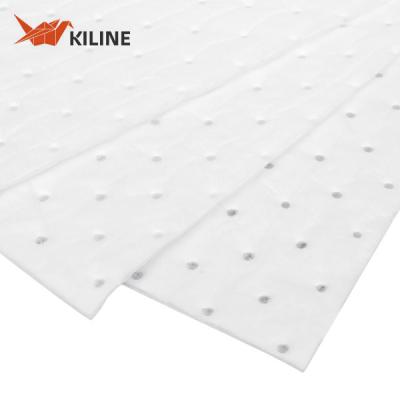 China Gewoon absorberende mat van polypropyleen witte olie Zwaargewicht 400 × 500 mm/blad Te koop