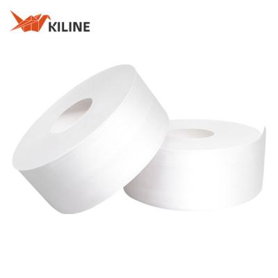 China Papel higiénico comercial a medida, rollos de papel de baño Jumbo, rollo de tejido de baño de 2 pliegues, 100% de pasta de madera en venta