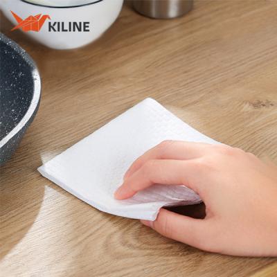 China Food Grade Kitchen Disposable Towels Oil Absorbent Surface Cleaning Cloth 50gsm for sale