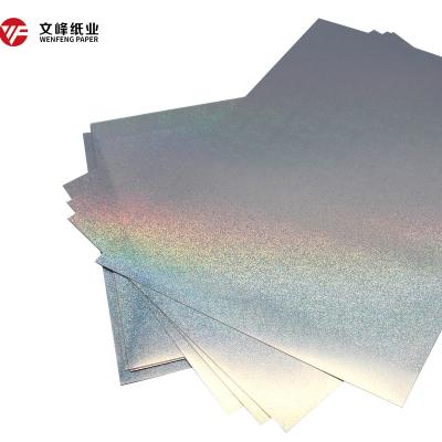 China Waterproof Sesame A4*10 Rainbow Inkjet Label PET Film Self Adhesive Holographic Sticker Label Waterproof Sticky Sheets Te koop