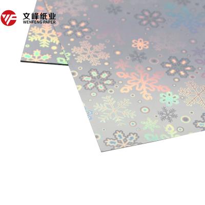 China A4*10 Waterproof Self Adhesive Holographic PET Sticker Label Rainbow Inkjet Label Snow Waterproof Sticky Sheets à venda